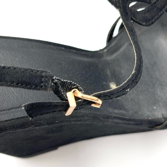 FASHION by MARIPAZ black vegan wedges size 10 - Picture 8 of 12